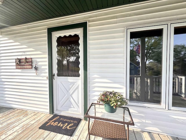 view of exterior entry