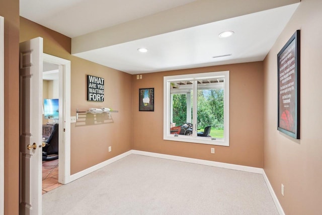 W8849 Deer Run Trl, Cambridge, WI 53523 - carpeted empty room with baseboards and recessed lighting