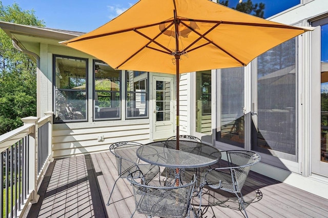 W8849 Deer Run Trl, Cambridge, WI 53523 - deck with outdoor dining space