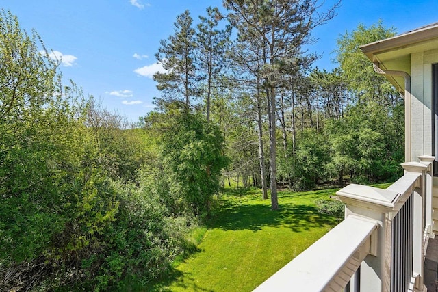 W8849 Deer Run Trl, Cambridge, WI 53523 - view of green lawn with a balcony