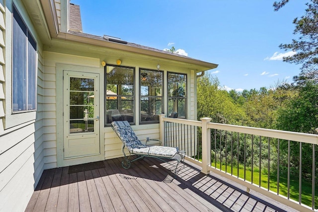 W8849 Deer Run Trl, Cambridge, WI 53523 - view of wooden terrace