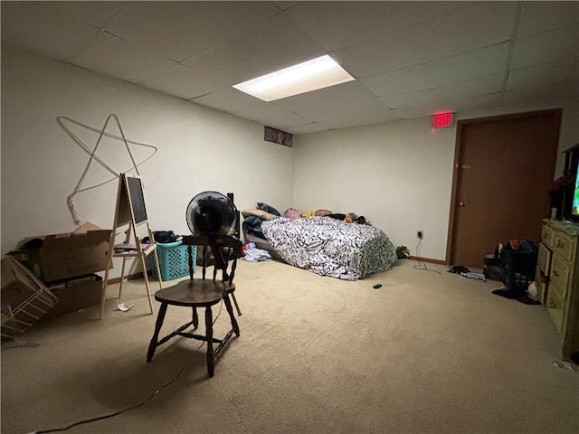 111 Arlington Ave Unit 1-12, Cameron, WI 54822 - bedroom with carpet and a drop ceiling