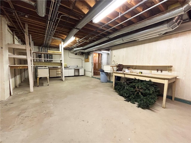 111 Arlington Ave Unit 1-12, Cameron, WI 54822 - unfinished below grade area with a workshop area