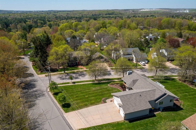 1502 Marquardt Rd, Wausau, WI 54403 - view from above of property with a heavily wooded area