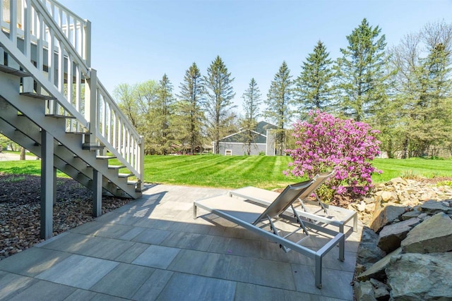1502 Marquardt Rd, Wausau, WI 54403 - view of patio / terrace with stairs