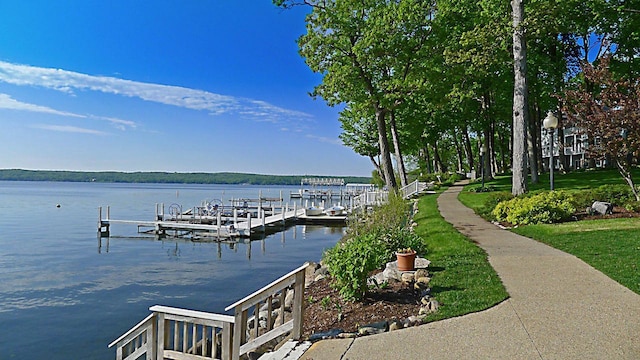 91 Oakwood St, Williams Bay, WI 53191 - dock area featuring a water view