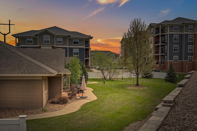 2149 Abbey Rd Unit 2147-2145, Onalaska, WI 54650 - view of yard at dusk