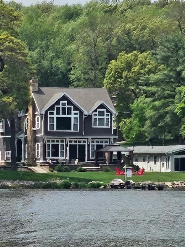 W11601 Demynck Rd, Lodi, WI 53555 - water view featuring a heavily wooded area