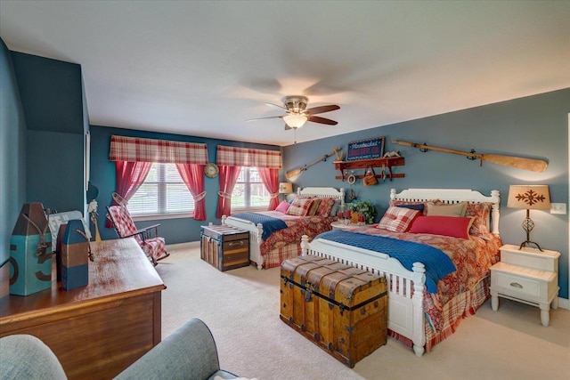 W11601 Demynck Rd, Lodi, WI 53555 - bedroom with carpet flooring and a ceiling fan