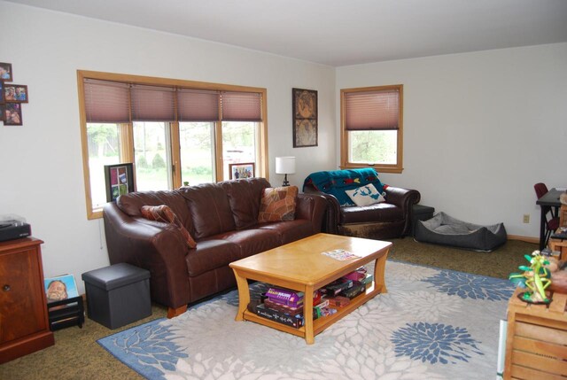 3207 County Rd W, Port Washington, WI 53074 - living room featuring carpet and plenty of natural light