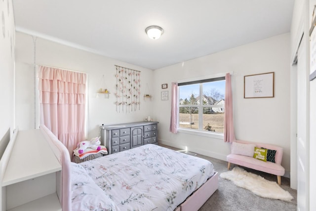 bedroom featuring carpet flooring