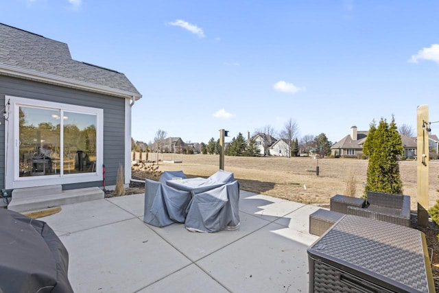 view of patio featuring a residential view