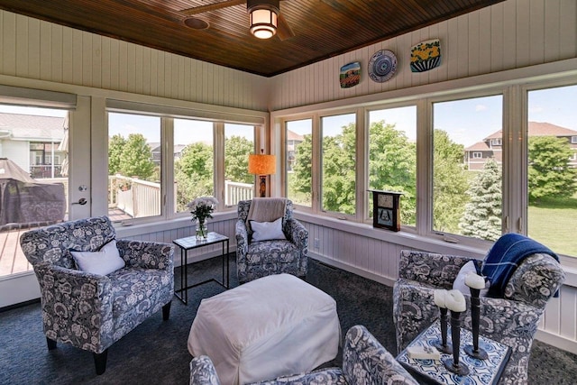 1115 Ireland Dr, Waunakee, WI 53597 - sunroom with ceiling fan and plenty of natural light