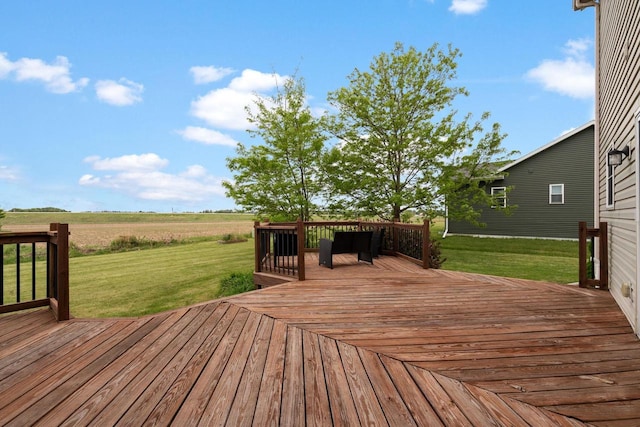 416 Rimrock Rd, Janesville, WI 53548 - deck featuring a yard and a view of countryside