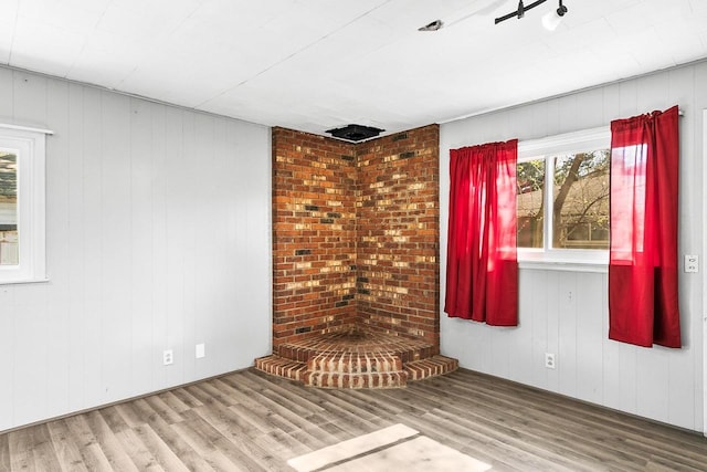 412 W Chestnut St, Pardeeville, WI 53954 - unfurnished living room with wood finished floors