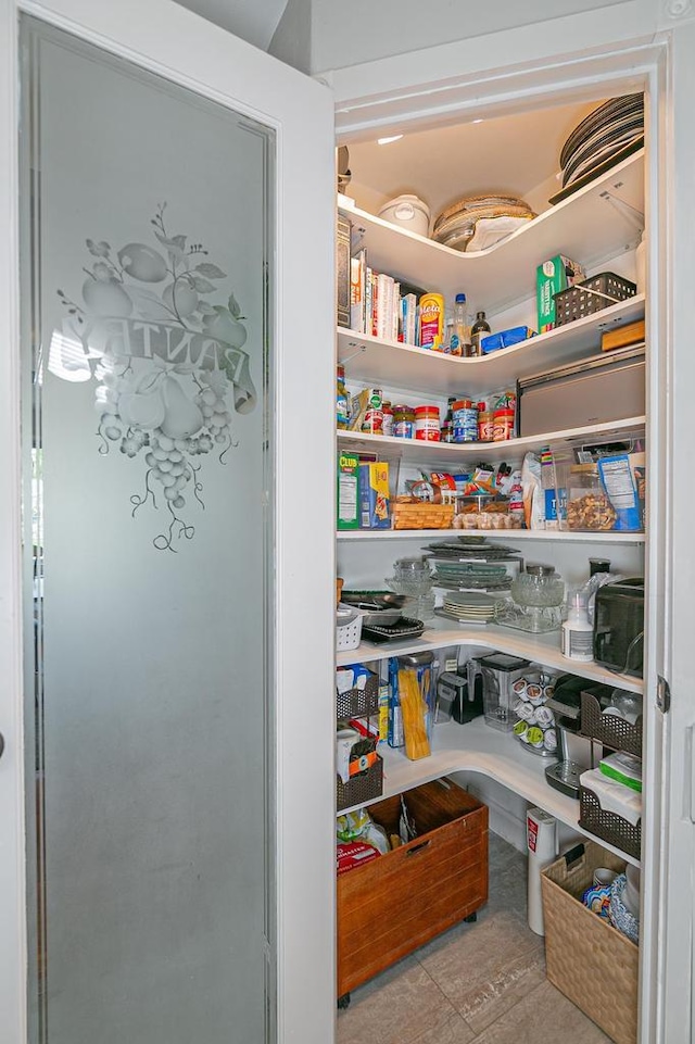 view of pantry