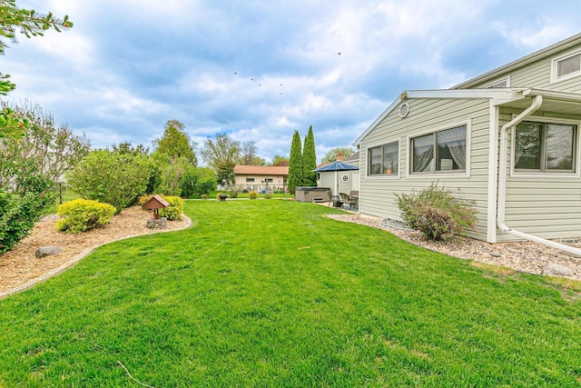 view of grassy yard