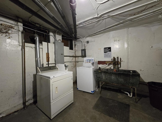 902 S 25th St, Milwaukee, WI 53204 - washroom featuring separate washer and dryer and electric panel