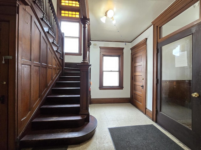 837 S 19th St, Milwaukee, WI 53204 - stairway featuring baseboards and tile patterned floors