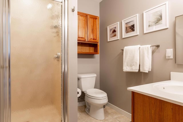 360 W Washington Ave Unit 1412, Madison, WI 53703 - full bathroom with a stall shower, tile patterned floors, toilet, and baseboards