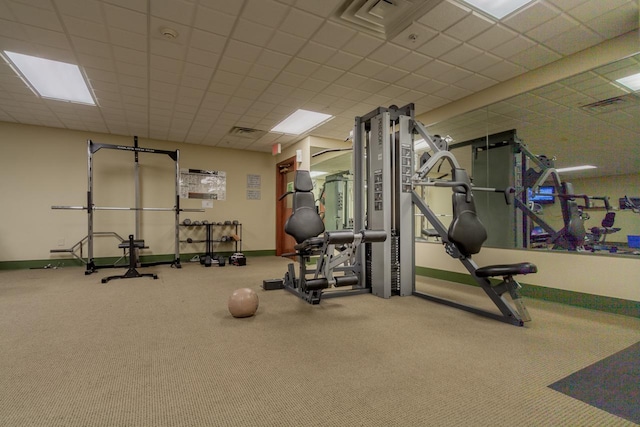 360 W Washington Ave Unit 1412, Madison, WI 53703 - exercise room featuring carpet and baseboards