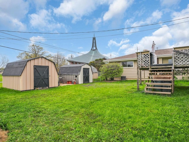 4715 Westway Ave, Racine, WI 53406 - view of yard with a shed, an outbuilding, and central AC