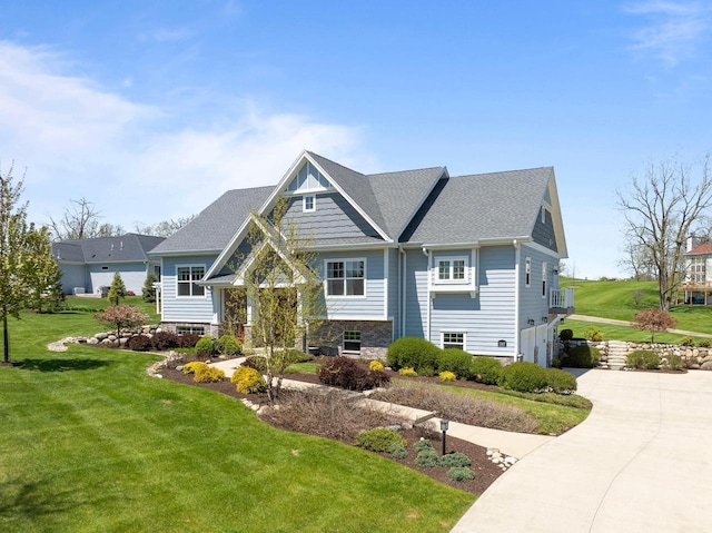 1387 Wilmington Way Unit 3-34, Lake Geneva, WI 53147 - craftsman inspired home featuring concrete driveway, a front lawn, and a garage