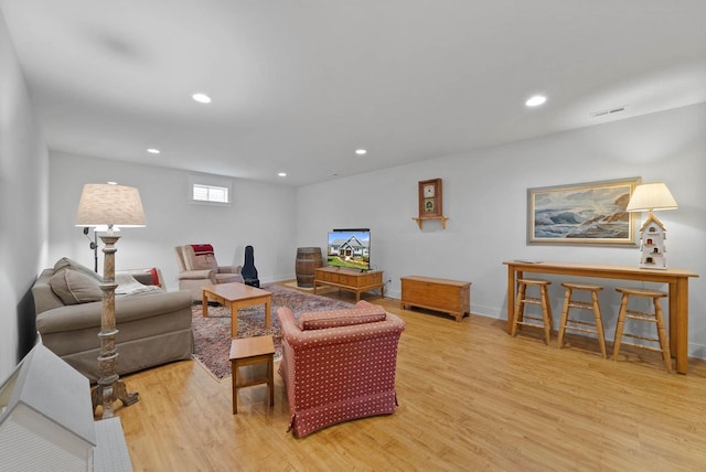 1387 Wilmington Way Unit 3-34, Lake Geneva, WI 53147 - living area with light wood-type flooring, recessed lighting, and baseboards