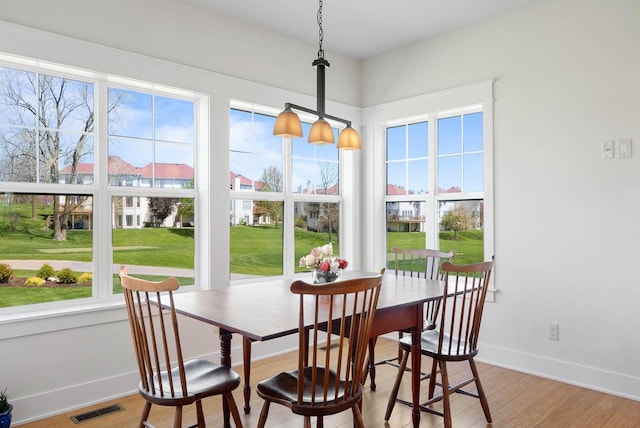 1387 Wilmington Way Unit 3-34, Lake Geneva, WI 53147 - dining area with plenty of natural light, baseboards, and light wood finished floors