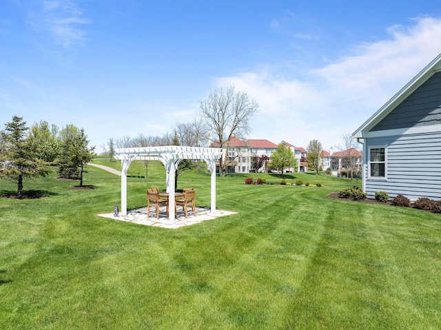 1387 Wilmington Way Unit 3-34, Lake Geneva, WI 53147 - view of grassy yard featuring a pergola and a patio area