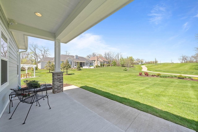 1387 Wilmington Way Unit 3-34, Lake Geneva, WI 53147 - view of patio / terrace featuring a residential view