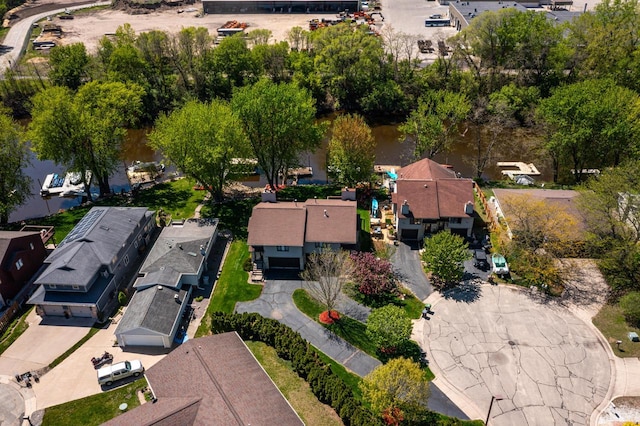 aerial view of residential area