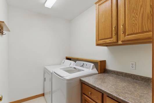 453 Jasper Ct Unit A, Kiel, WI 53042 - laundry area with separate washer and dryer and cabinet space
