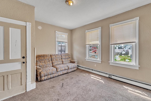 2936 S 9th Pl, Milwaukee, WI 53215 - carpeted living area with baseboard heating