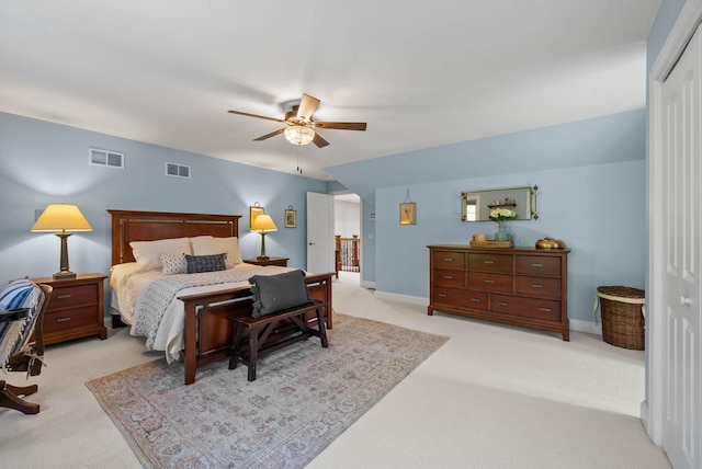 1521 Geneva Club Dr Unit 18-05, Lake Geneva, WI 53147 - carpeted bedroom with ceiling fan and baseboards
