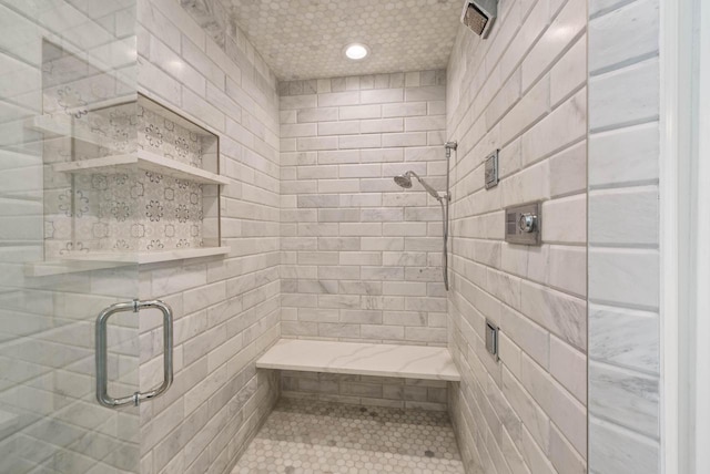 1521 Geneva Club Dr Unit 18-05, Lake Geneva, WI 53147 - bathroom featuring a shower stall and tile patterned floors