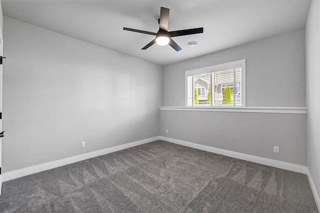 802 Lynn St, Waunakee, WI 53597 - empty room featuring carpet flooring, ceiling fan, and baseboards