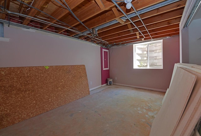 view of basement