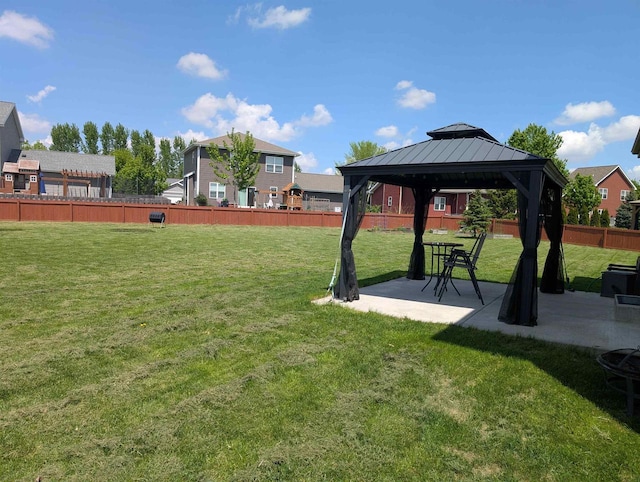 4374 Bent Grass Ct, Windsor, WI 53598 - view of yard featuring a gazebo and a patio