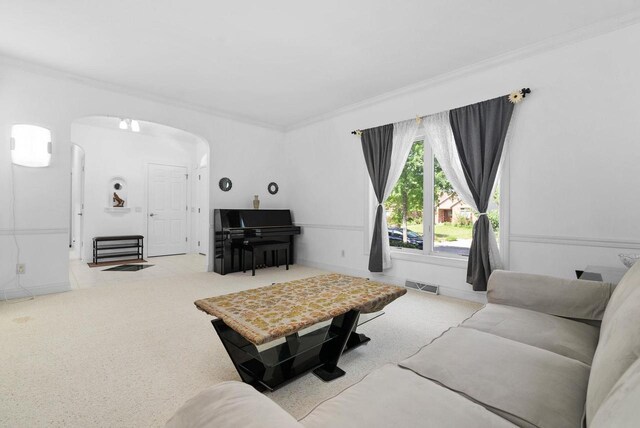 8705 Nelson Xing, Verona, WI 53593 - living area with arched walkways and ornamental molding