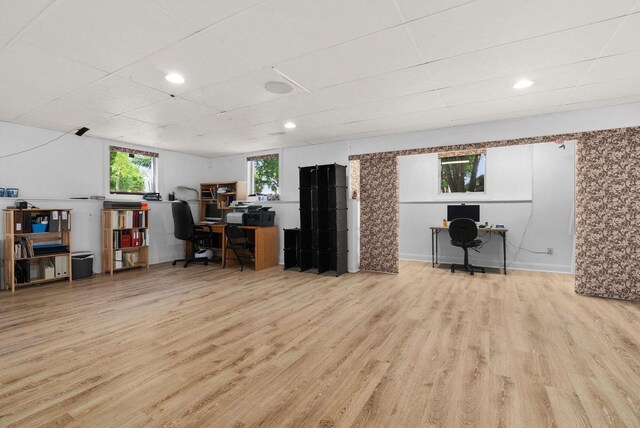 8705 Nelson Xing, Verona, WI 53593 - home office with wood finished floors and recessed lighting