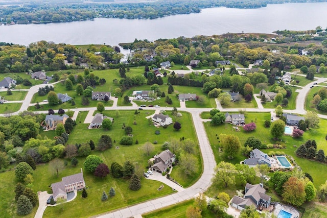 N39W32890 High Hill Ct, Nashotah, WI 53058 - aerial view of residential area with a large body of water