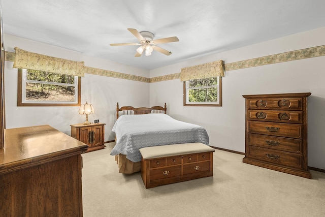 7256 State Highway 66, Custer, WI 54423 - bedroom featuring light colored carpet and ceiling fan