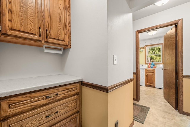 7256 State Highway 66, Custer, WI 54423 - corridor with washer / clothes dryer