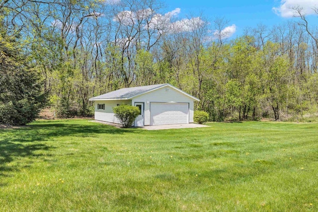 7256 State Highway 66, Custer, WI 54423 - detached garage with a view of trees