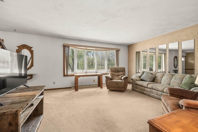 7256 State Highway 66, Custer, WI 54423 - living room with light carpet and baseboards
