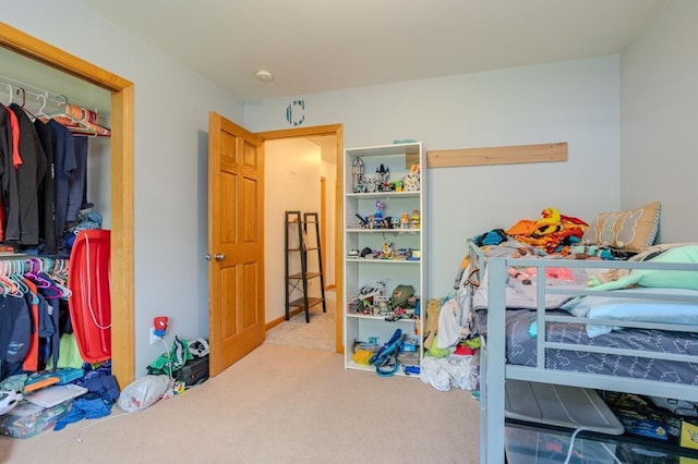 175545 Willow Ln, Ringle, WI 54440 - bedroom with carpet flooring and a closet
