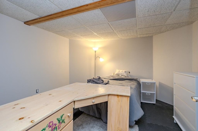 175545 Willow Ln, Ringle, WI 54440 - unfurnished bedroom with an office area and dark carpet