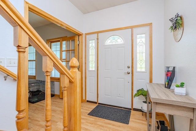 175545 Willow Ln, Ringle, WI 54440 - foyer featuring wood finished floors and stairs
