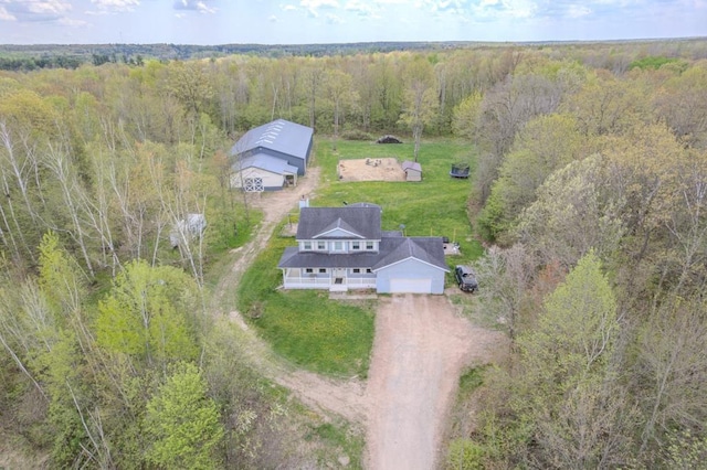 175545 Willow Ln, Ringle, WI 54440 - view from above of property featuring a heavily wooded area